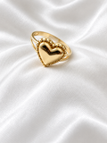 10K Yellow Gold Polished Heart Ring
