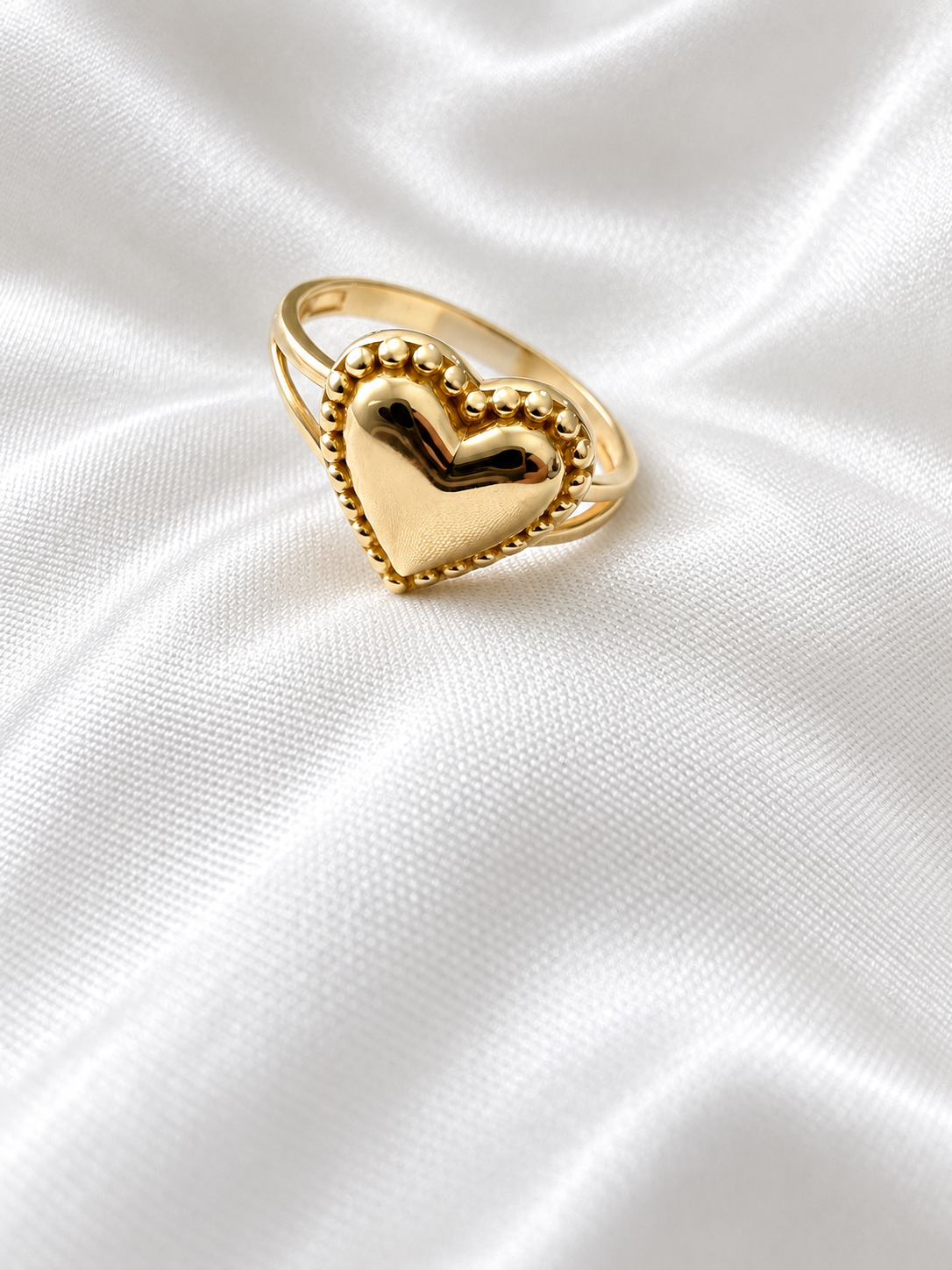 10K Yellow Gold Polished Heart Ring