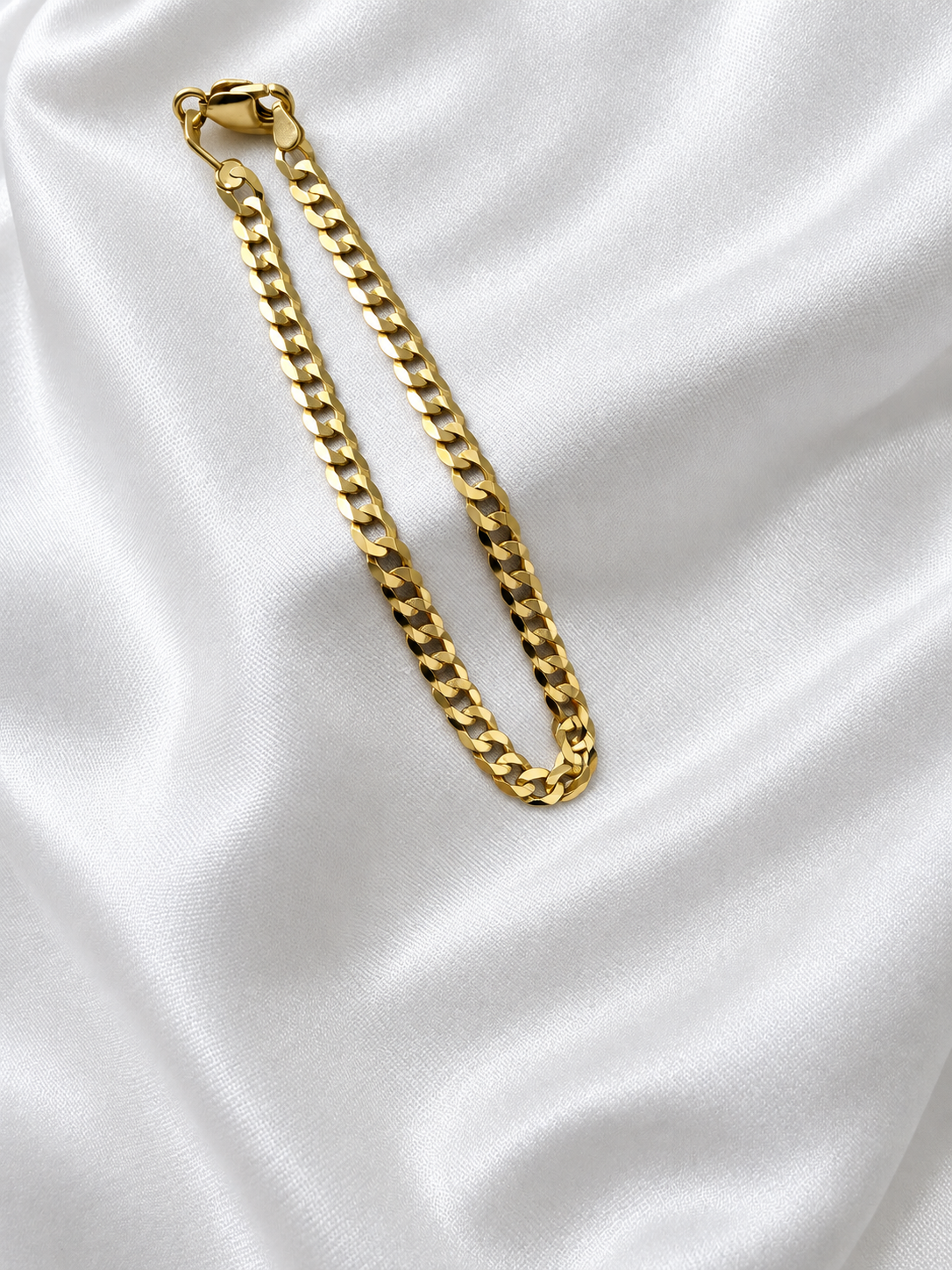 10K Yellow Gold Diamond-Cut Hammered Cuban Link Bracelet