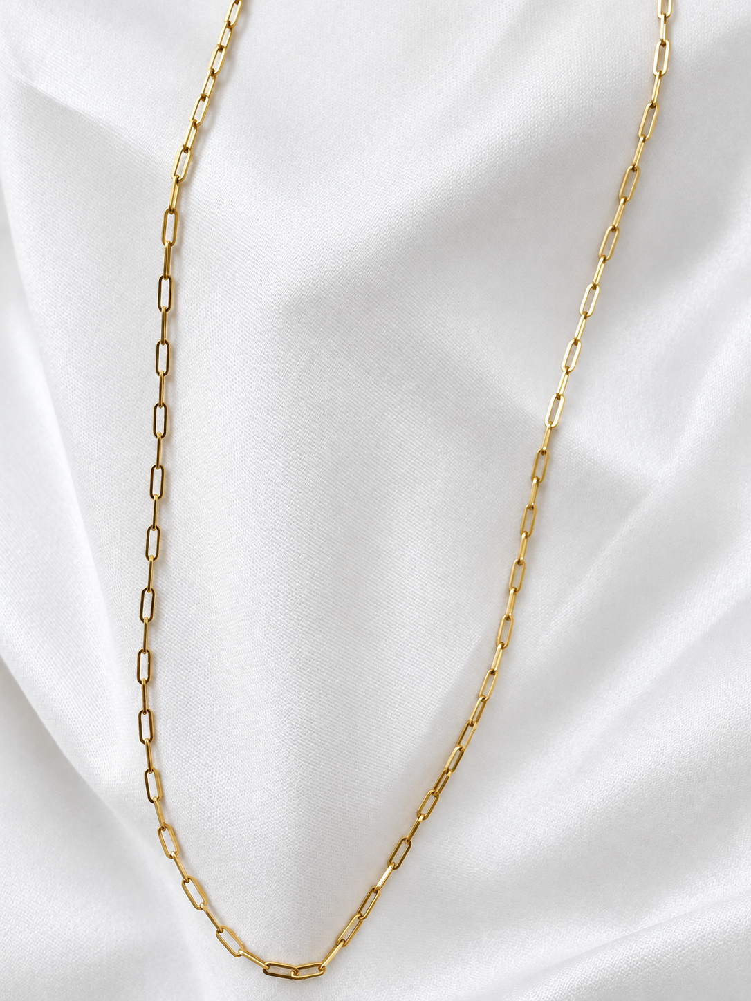 10K Yellow Gold 1.5mm Fine Paperclip Chain