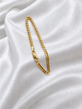 10K Yellow Gold Diamond-Cut Hammered Cuban Link Bracelet
